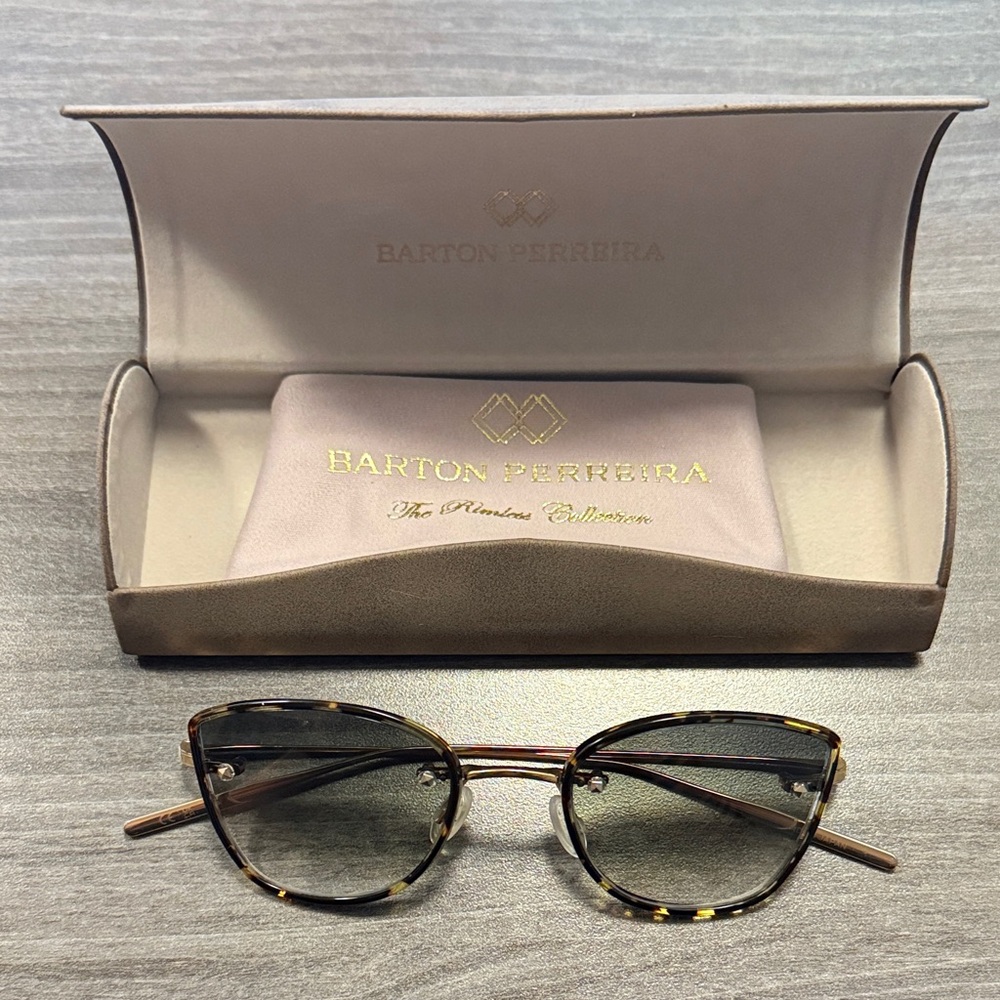 Barton Perreira Brandy Tortoise Cat-Eye Glasses